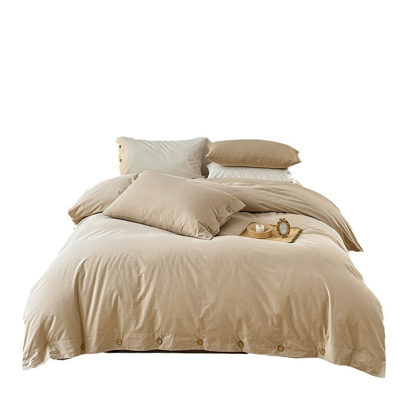 Plain Print Minimalist Four-Piece Duvet Cover