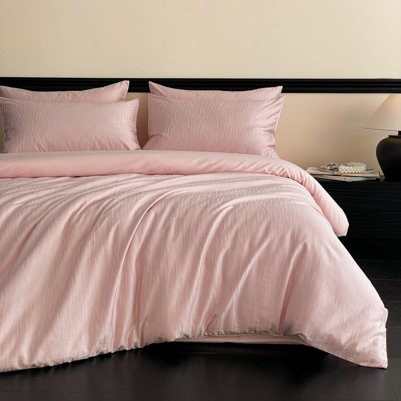 Luxurious Tencel-Cotton Sateen Jacquard 4-Piece Bedding Set