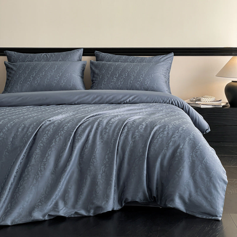 Luxurious Tencel-Cotton Sateen Jacquard 4-Piece Bedding Set