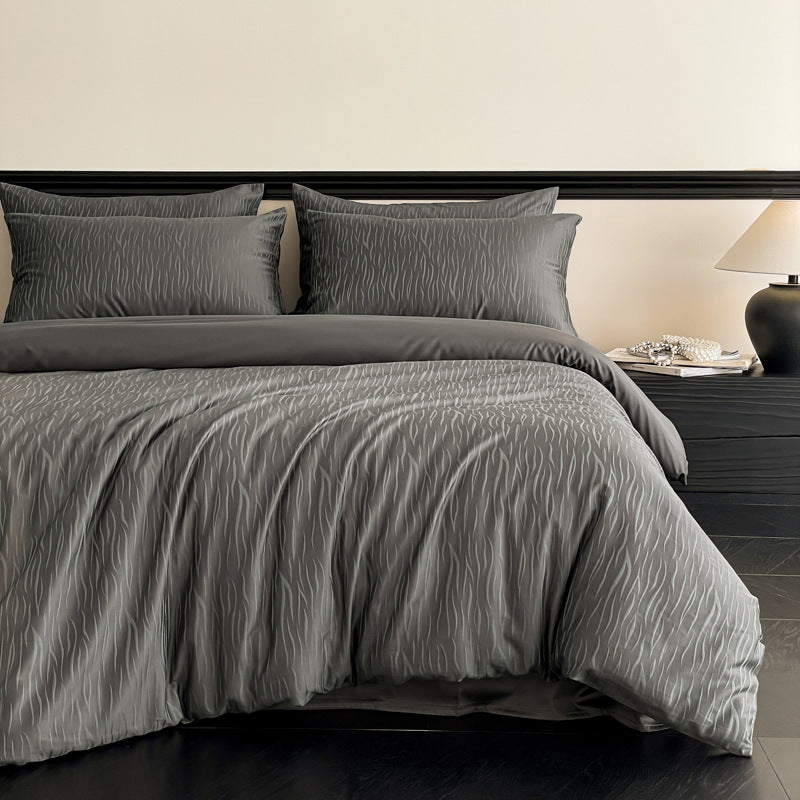 Luxurious Tencel-Cotton Sateen Jacquard 4-Piece Bedding Set